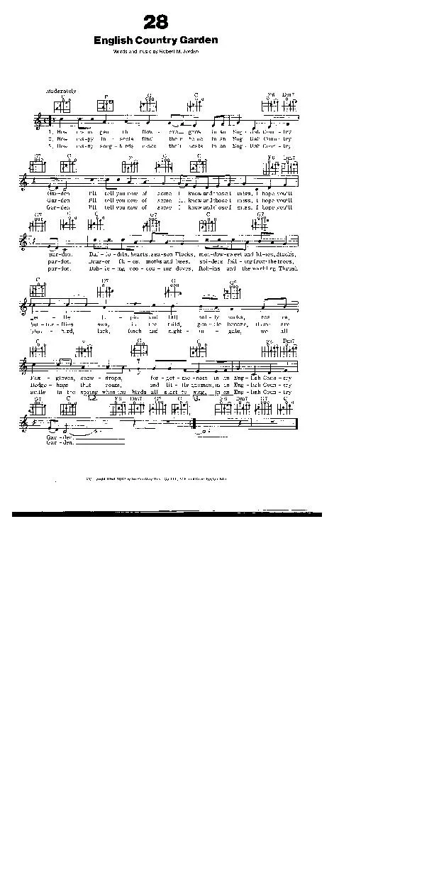 télécharger la partition d'accordéon English Country garden (Interprète : Nana Mouskouri) (Country Folk) au format PDF