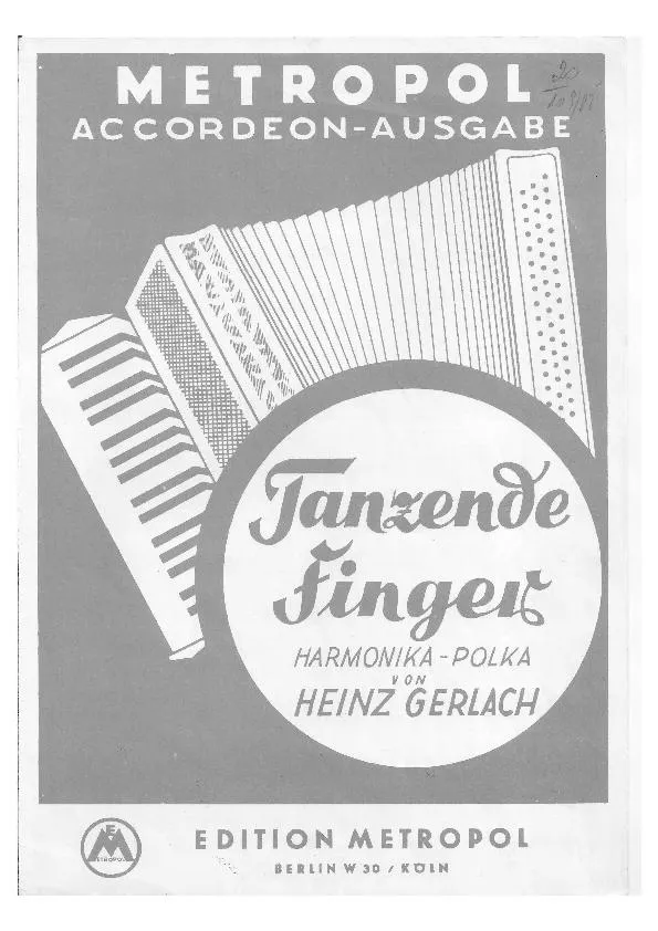 télécharger la partition d'accordéon Tanzende Finger (Arrangement : Heinz Munsonius) (Harmonika Polka) au format PDF