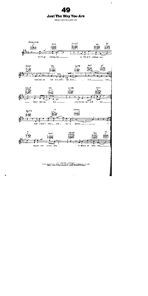 télécharger la partition d'accordéon Just the way you are (Rumba) au format PDF