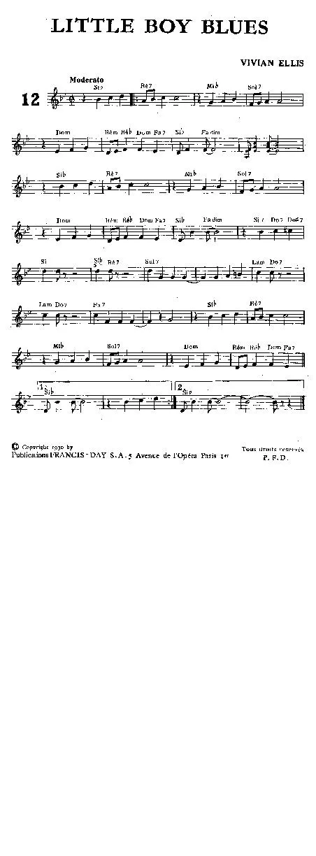 télécharger la partition d'accordéon Little boy blues au format PDF