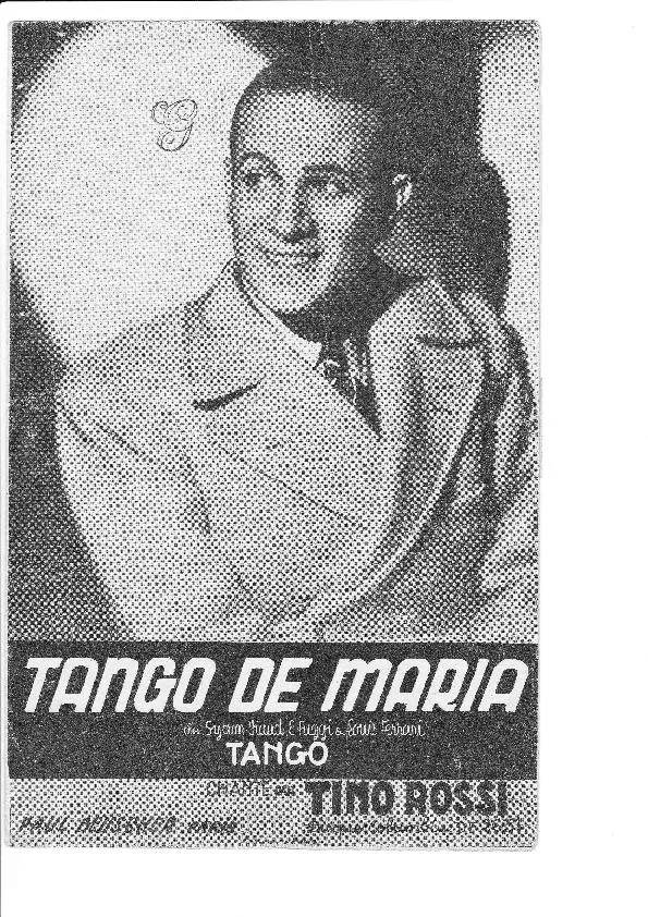 télécharger la partition d'accordéon Tango de Maria (Chant : Tino Rossi) au format PDF