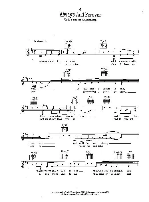 télécharger la partition d'accordéon Always and forever (Interprètes : Heatwave) (Slow Rock) au format PDF