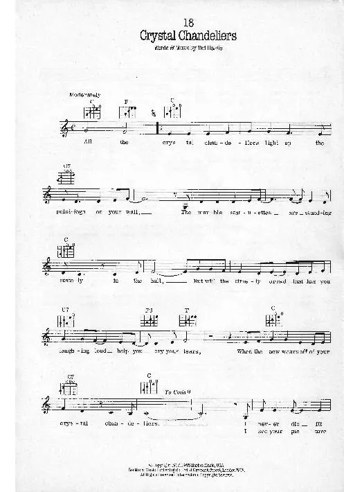 télécharger la partition d'accordéon Crystal Chandeliers (Interprète : Charlie Pride) (Medium Swing) au format PDF