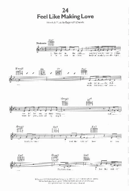 télécharger la partition d'accordéon Feel like making love (Interprète : Roberta Flack) (Soul) au format PDF