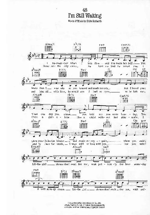 télécharger la partition d'accordéon I'm still waiting (Interprète : Diana Ross) (Slow) au format PDF
