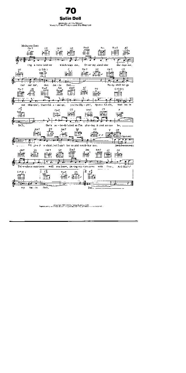 télécharger la partition d'accordéon Satin Doll (Chant : Ella Fitzgerald) (Slow Fox) au format PDF