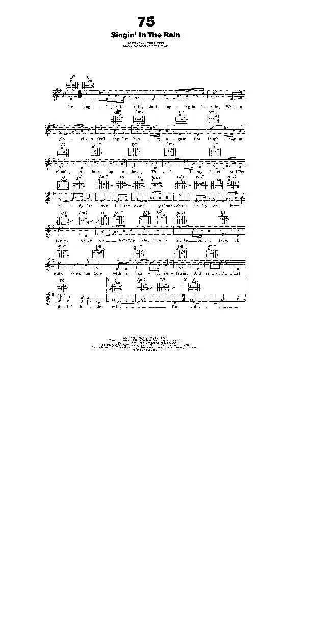 télécharger la partition d'accordéon Singin' in the rain (Chant : Gene Kelly) (Slow Fox) au format PDF