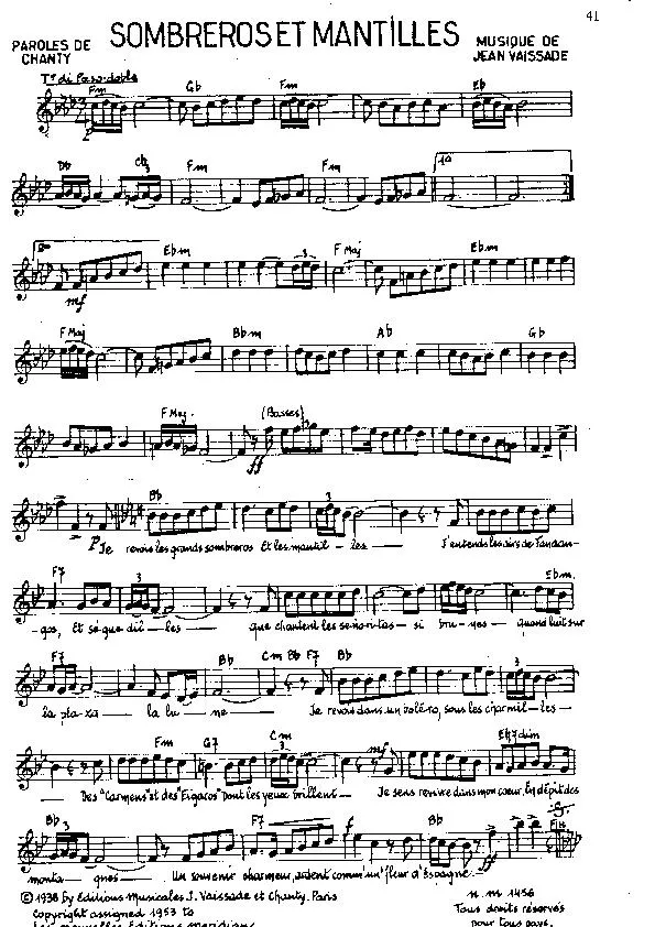 télécharger la partition d'accordéon Sombreros et Mantilles (Paso Doble) au format PDF