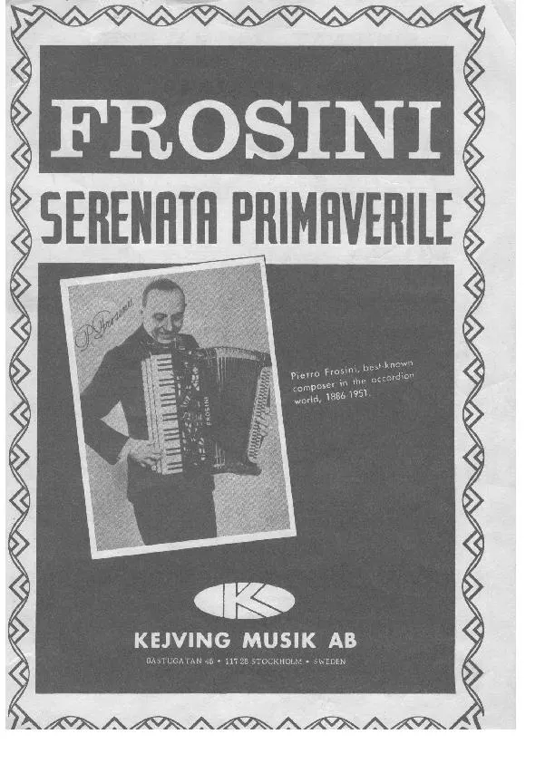 télécharger la partition d'accordéon Serenata Primaverile (Spring Serenade) (Wårserenad) (Valse) au format PDF