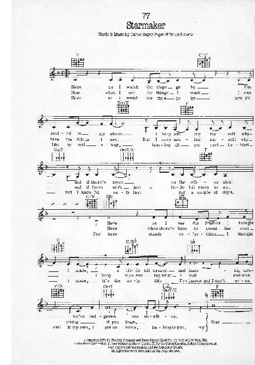télécharger la partition d'accordéon Starmaker (Slow) au format PDF