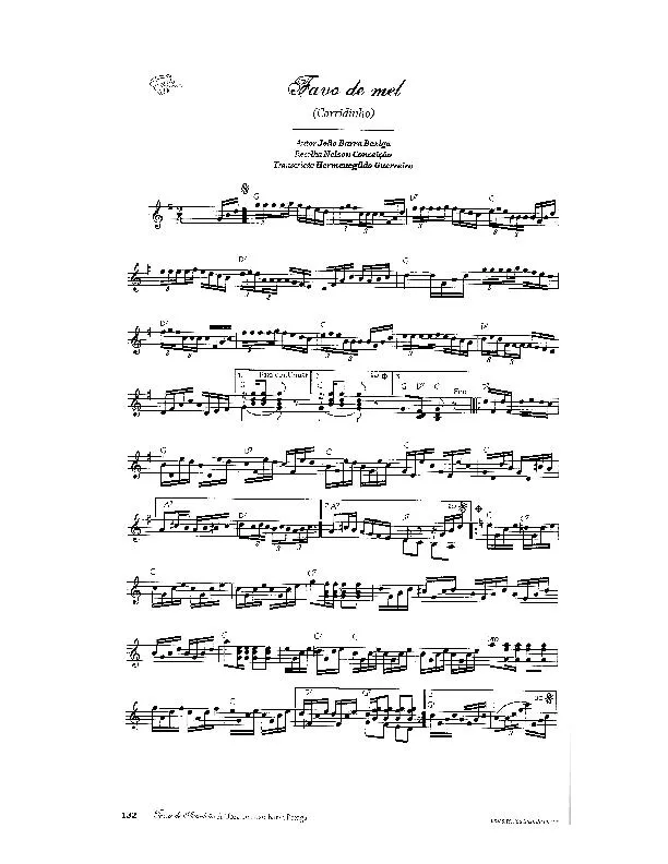 télécharger la partition d'accordéon Favo de Mel (Recueilli par : Nelson Conceição) (Transcription de : Hermenegildo Guerreiro) (Corridinho) au format PDF