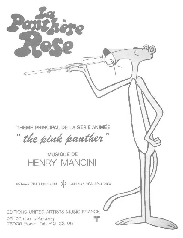 télécharger la partition d'accordéon La panthère Rose (The Pink Panther) au format PDF
