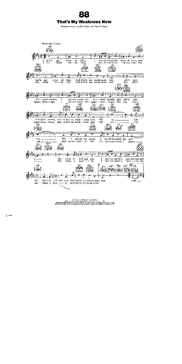 télécharger la partition d'accordéon That's my weakness now (Chant : Bing Crosby) (Slow Fox) au format PDF