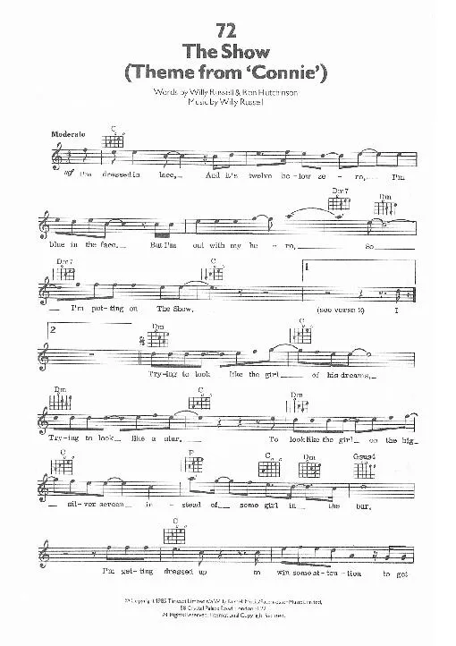 télécharger la partition d'accordéon The Show (Theme from Connie) (Chant : Rebecca Storm) (Slow) au format PDF