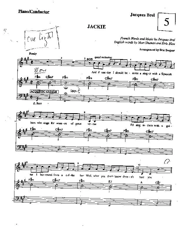 télécharger la partition d'accordéon Jackie (Arrangement : Eric Svejcar) au format PDF