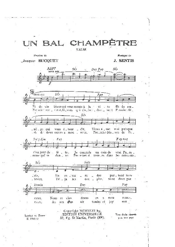 télécharger la partition d'accordéon Un bal champêtre (Valse) au format PDF