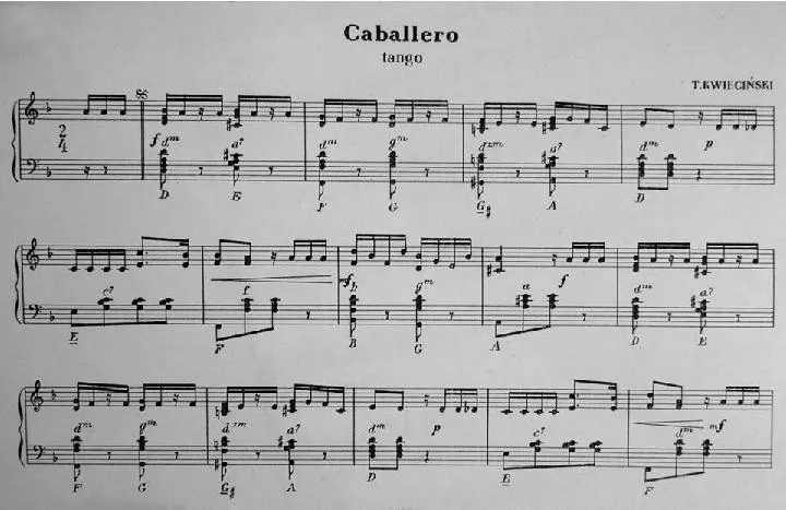 télécharger la partition d'accordéon Caballero (Tango) au format PDF