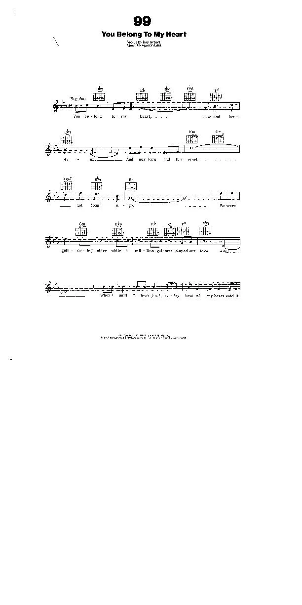 télécharger la partition d'accordéon You belong to my heart (Chant : Bing Crosby) (Beguine) au format PDF