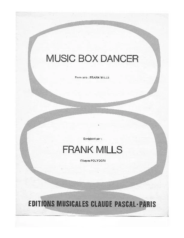 télécharger la partition d'accordéon Music Box Dancer au format PDF