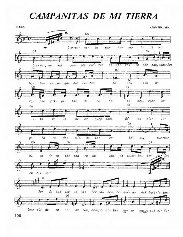 télécharger la partition d'accordéon Campanitas de mi Tierra (Blues) au format PDF