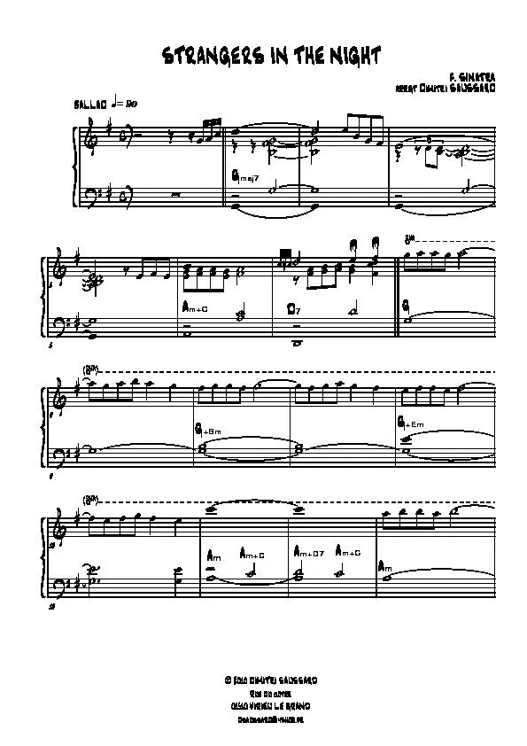 télécharger la partition d'accordéon Strangers in the Night (Arrangement : Dimitri Saussard) (Slow) au format PDF