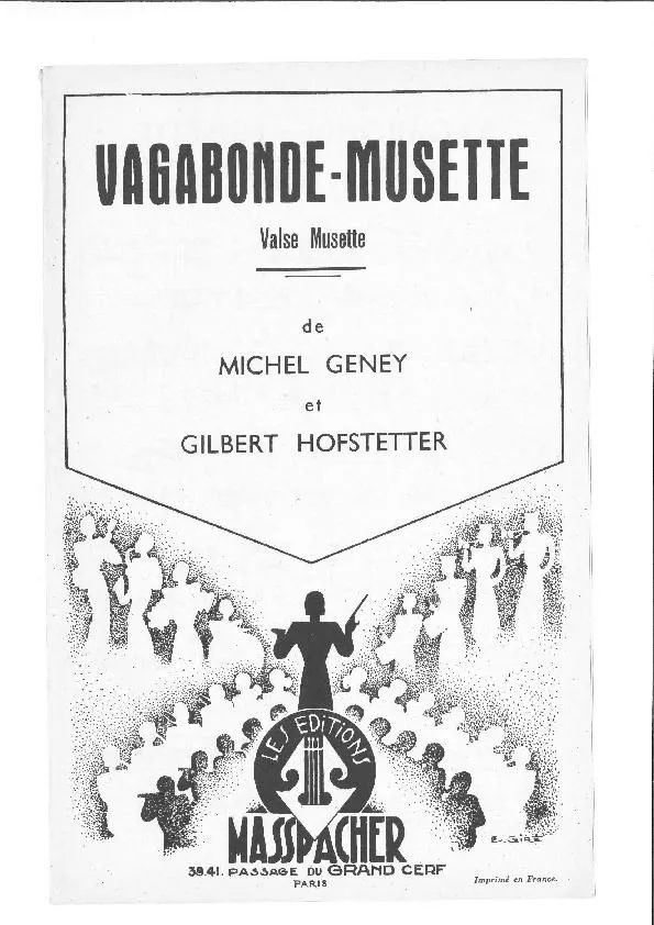 télécharger la partition d'accordéon Vagabonde Musette (Valse Musette) au format PDF
