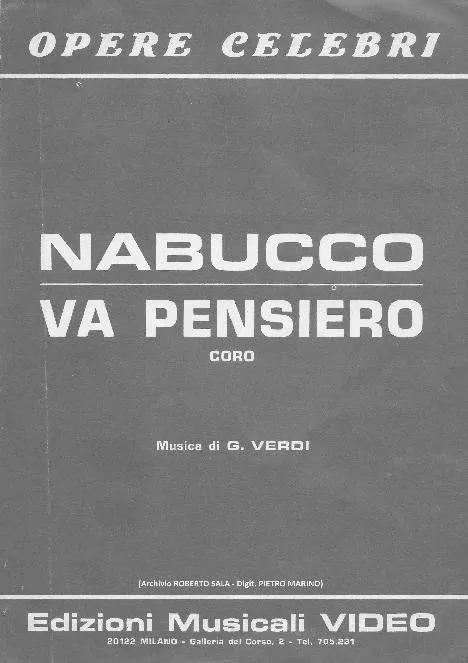 télécharger la partition d'accordéon Va Pensiero (Coro dal Nabucco) au format PDF