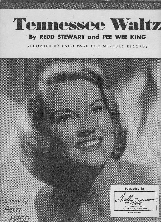 télécharger la partition d'accordéon Tennessee Waltz (Chant : Patti Page) (Boston) au format PDF