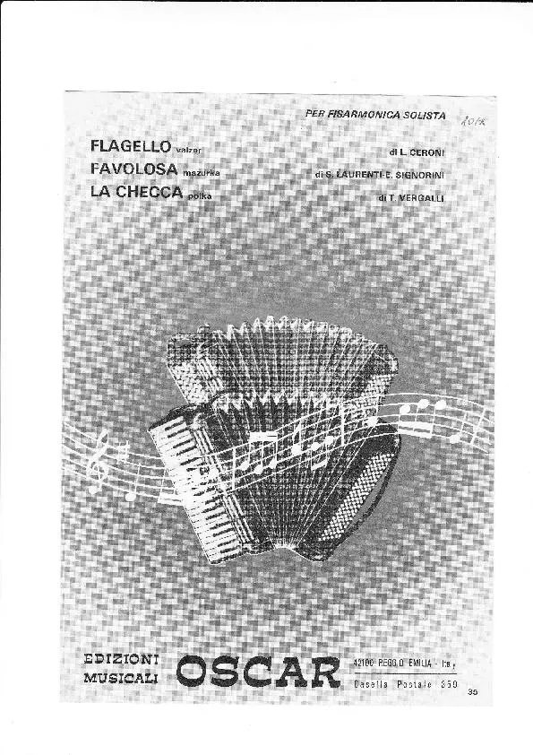 télécharger la partition d'accordéon 3 Titres : Flagello + Favolosa + La Checca au format PDF