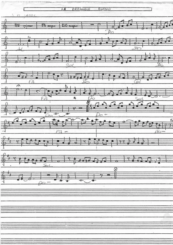 télécharger la partition d'accordéon La dernière rumba (Partition Manuscrite) au format PDF