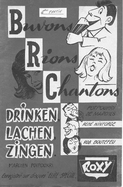 télécharger la partition d'accordéon Buvons Rions Chantons (Drinken Lachen Zingen) (Orchestration) (Potpourri de Marches) (1ère Partie)  au format PDF
