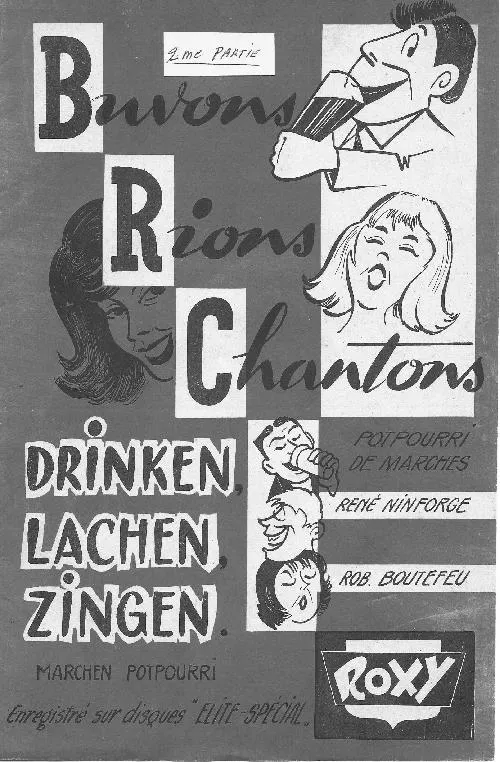 télécharger la partition d'accordéon Buvons Rions Chantons (Drinken Lachen Zingen) (Orchestration) (Potpourri de Marches) (2ème Partie) au format PDF