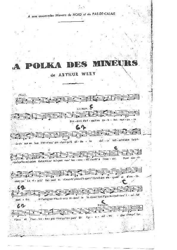 télécharger la partition d'accordéon La polka des mineurs (Chant : Edmond Tanière / Renaud) au format PDF