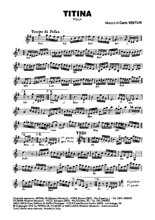 télécharger la partition d'accordéon Titina (Polka) au format PDF