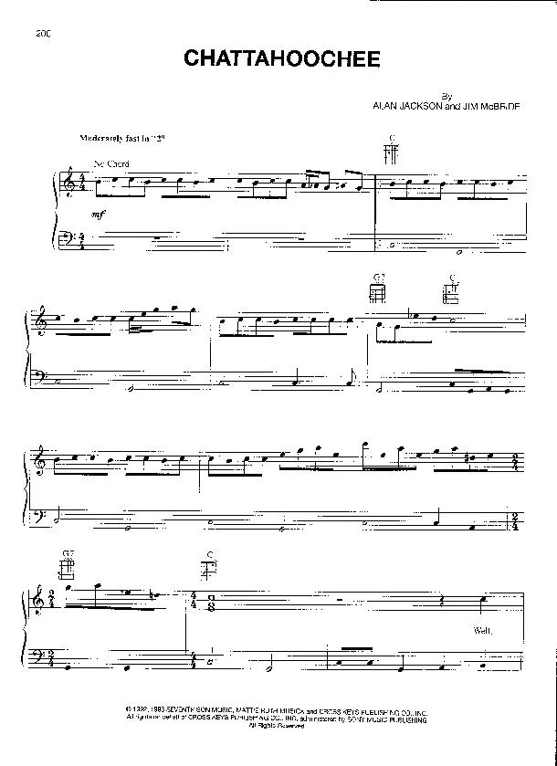 télécharger la partition d'accordéon Chattahoochee (Country Rock) au format PDF