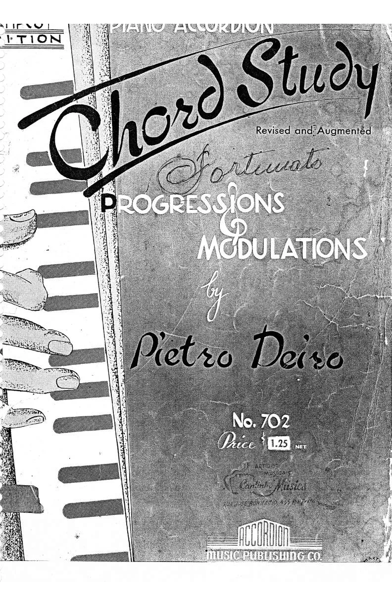 télécharger la partition d'accordéon Piano Accordion Chord Study revised and augmented / Progressions and Modulations by Pietro Deiro au format PDF