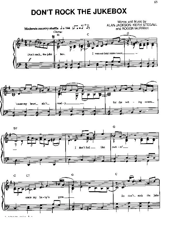 télécharger la partition d'accordéon Don't rock the jukebox (Country Shuffle) au format PDF