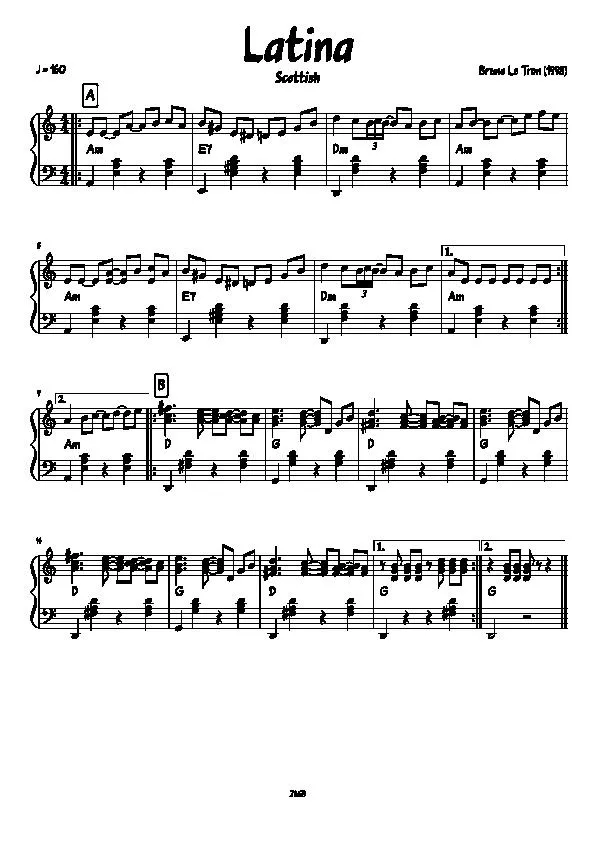 télécharger la partition d'accordéon Latina (Scottish) au format PDF
