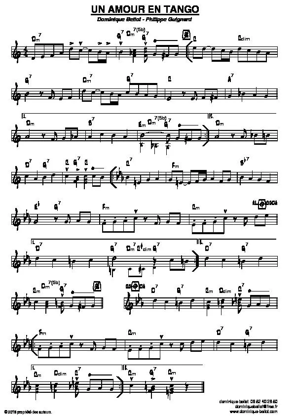 télécharger la partition d'accordéon Un amour en tango (Tango Musette) au format PDF