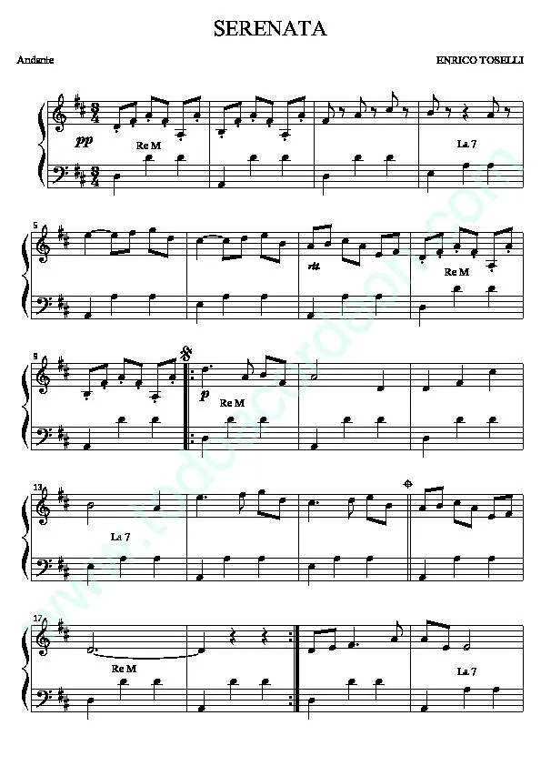 télécharger la partition d'accordéon Serenata au format PDF