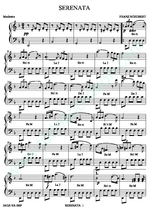 télécharger la partition d'accordéon Serenata au format PDF