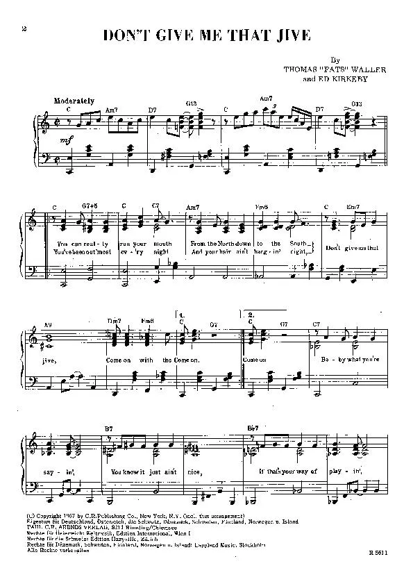 télécharger la partition d'accordéon Don't give me that jive (Slow Fox Trot) au format PDF