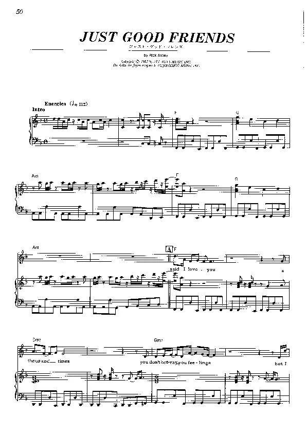 télécharger la partition d'accordéon Just good friends (Disco Funk) au format PDF