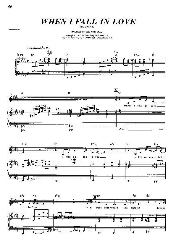 télécharger la partition d'accordéon When I fall in love (Interprète : Rick Astley) (Slow) au format PDF