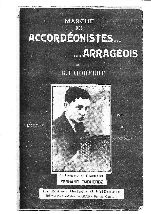 télécharger la partition d'accordéon Marche des accordéonistes Arrageois au format PDF