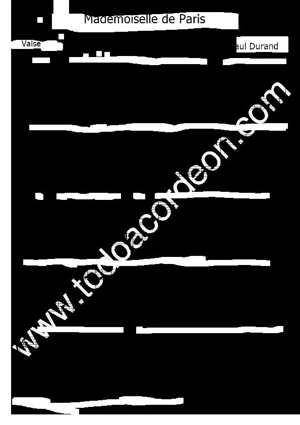télécharger la partition d'accordéon Mademoiselle de Paris (Valse) (Relevé) au format PDF