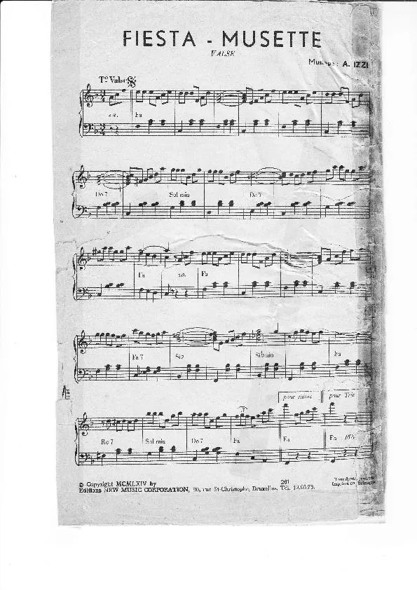 télécharger la partition d'accordéon Fiesta Musette (Valse) au format PDF