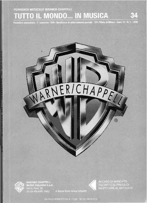 télécharger la partition d'accordéon Tutto Il Mondo In Musica (Volume 34) (26 titres) au format PDF