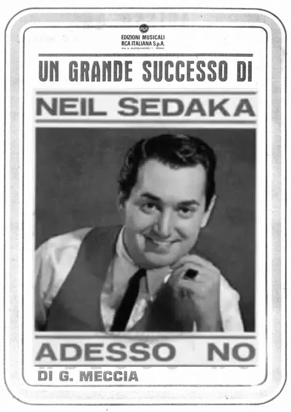 télécharger la partition d'accordéon Adesso no (Chant : Neil Sedaka) au format PDF