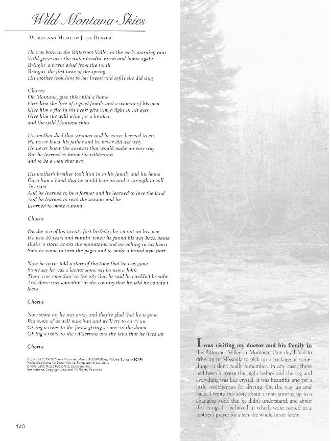 télécharger la partition d'accordéon Wild Montana Skies (Country) au format PDF
